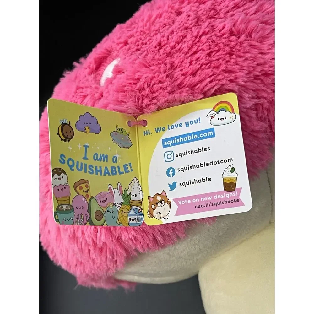 Tillys Squishable Pink & White Mushroom Plush NWT